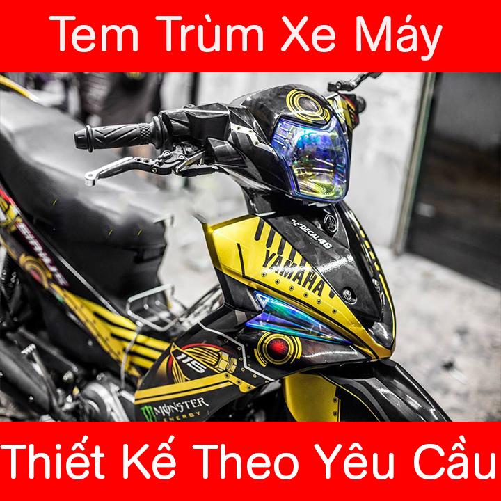 Tem trùm sirius Fi vàng đen, team dán xe máy sirius, team trùm sirius, team trùm sirius, tem xe sirius, tem trùm sirius, tem xe sirius Fi vàng đen