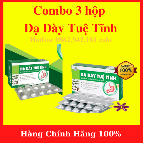 [Combo 3 Hộp] DẠ DÀY TUỆ TĨNH [Tặng Vòng Tay] – XUA TAN NỖI LO VIÊM LOÉT TRÀO NGƯỢC DẠ DÀY – KHUẨN HP- AN001