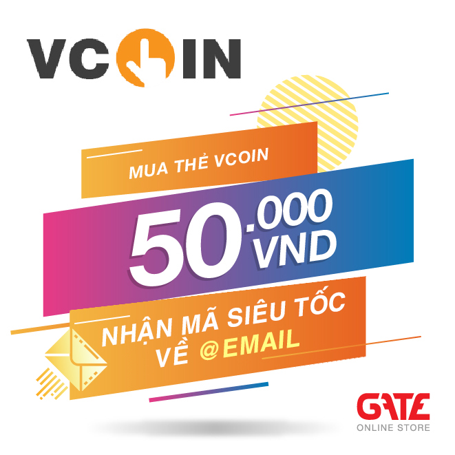 Thẻ Vcoin (Scoin) 50.000 - nhận mã SIÊU TỐC qua EMAIL