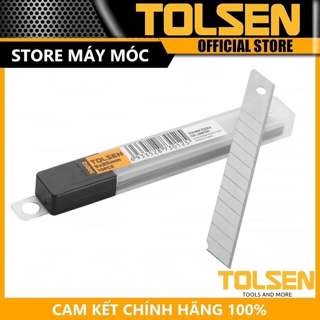 LƯỠI DAO ( TÉP 10 LƯỠI) TOLSEN 30012 -HÀNG CHÍNH HÃNG
