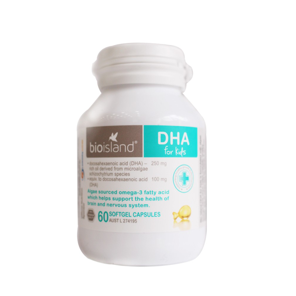 Bioisland DHA For Kids [Viên uống DHA cho trẻ, hàng Úc ,60 viên]