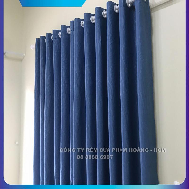 Màn cửa, rèm cửa màu xanh dương, ngang cao tùy chọn, dùng làm rèm cửa chính, rèm cửa sổ, màn cửa chống nắng + tặng dây vén màn trang trí - miasimi curtains hoàng yến