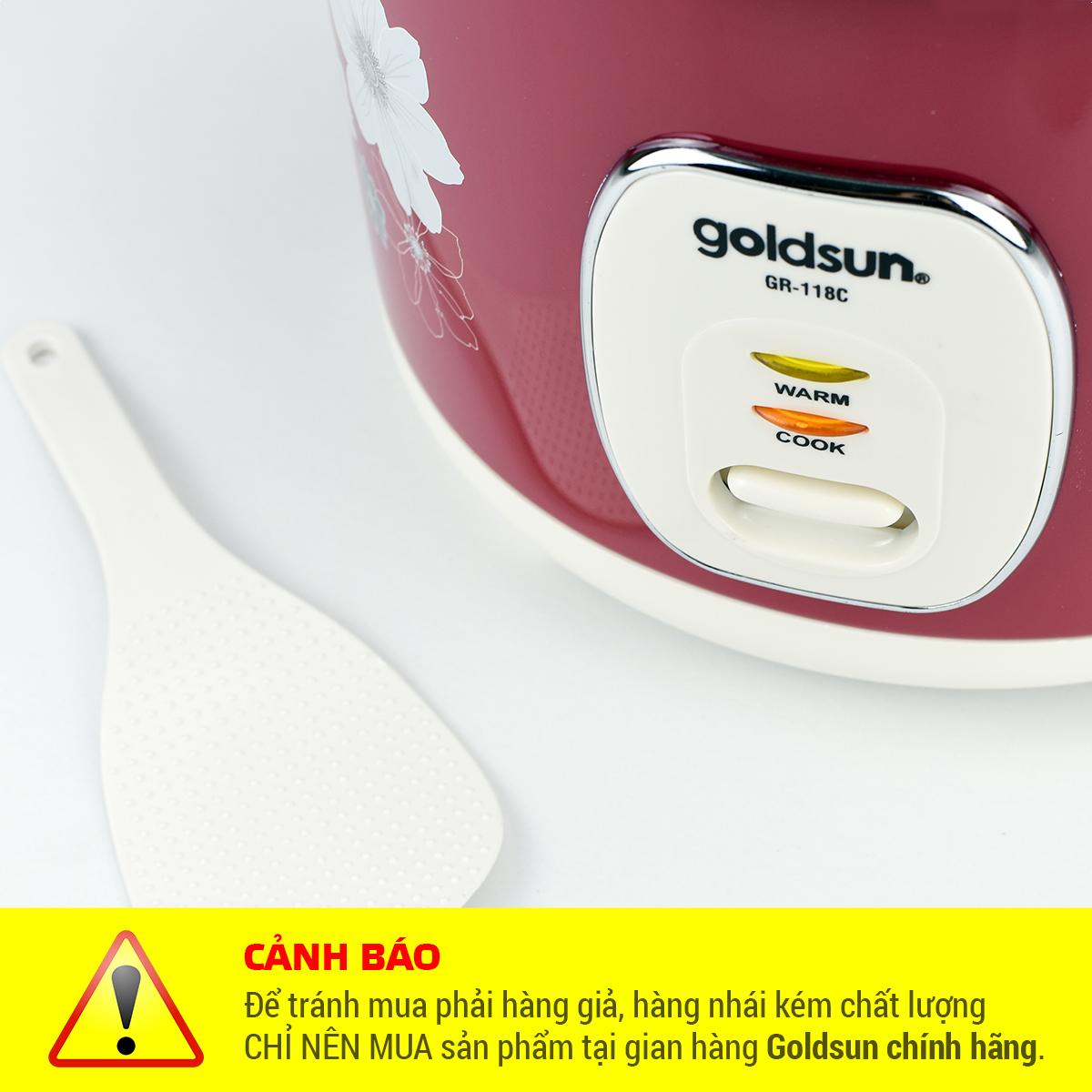 Nồi cơm điện nắp rời Goldsun 1 lít 8 GR-118C