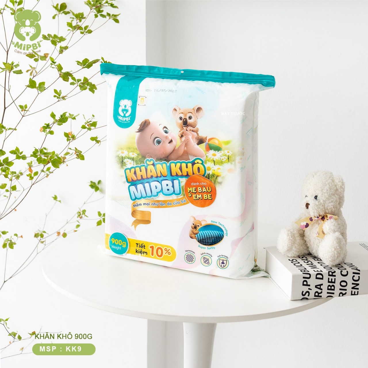 Combo 3 gói khăn khô đa năng Mipbi 600g