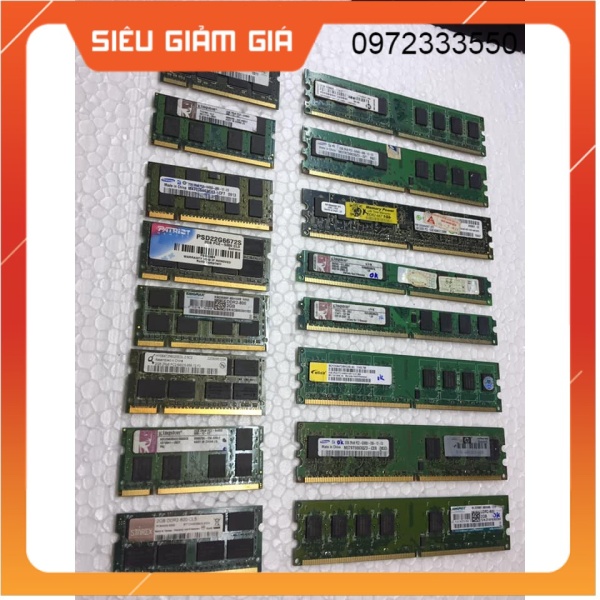 Bảng giá Ram DDRam DDR2 1G 2G Máy tính PC Laptop PC667 800 Phong Vũ