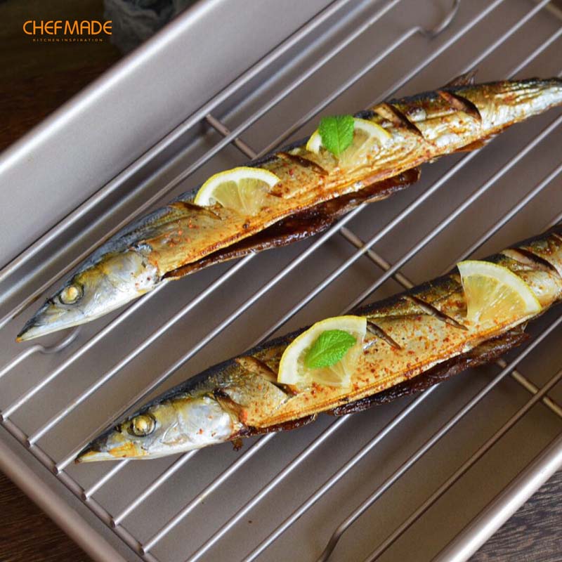 Chảo nướng chefmade với giá phẳng Chảo Nướng dễ lau chùi không dính wk9266