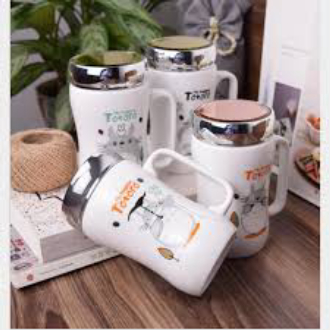 Ly sứ giữ nhiệt nắp có gương