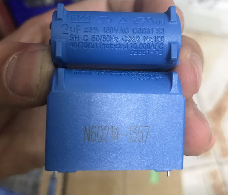 Linh kiện tụ bếp từ cbb61 2uf 450vac
