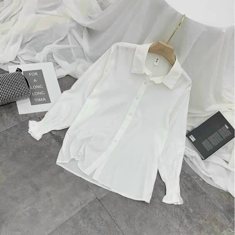 [25-27/4 Hoàn tiền 15%]Áo SƠ MI NỮ TAY BỒNG BO m101