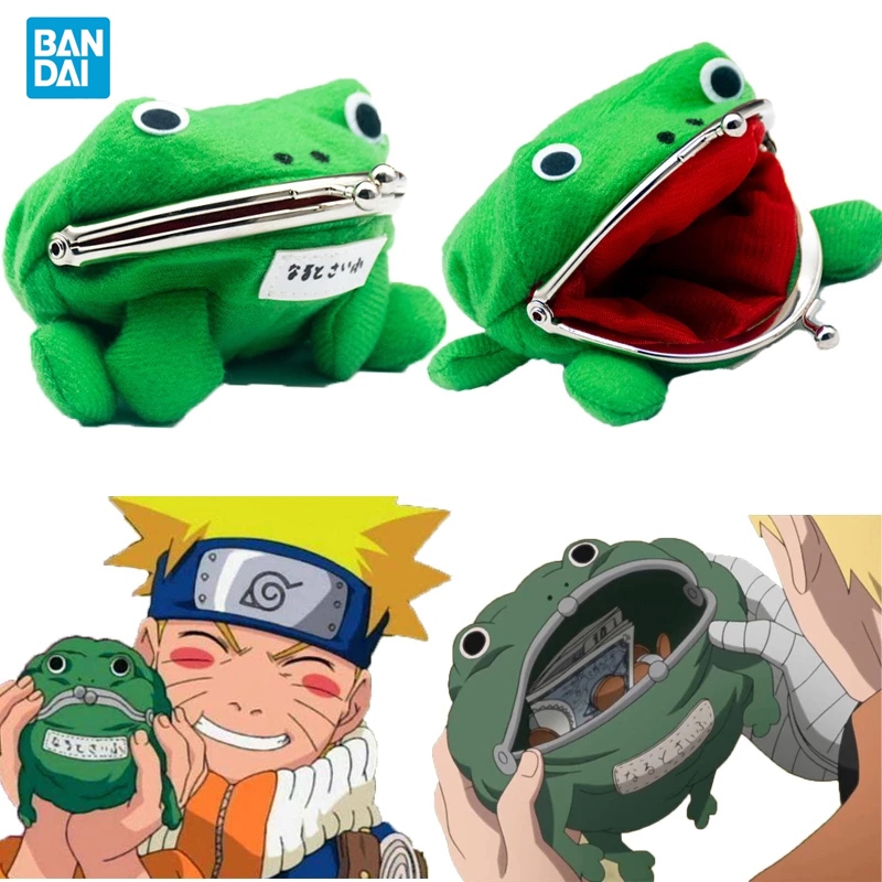 Naruto Frog Fluff Coin Purse Wallet New Cartoon Green Cute Gifts Gut ST BCDE 