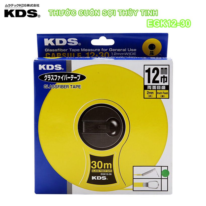 Thước cuộn sợi thủy tinh Nhật Bản hệ Meter KDS