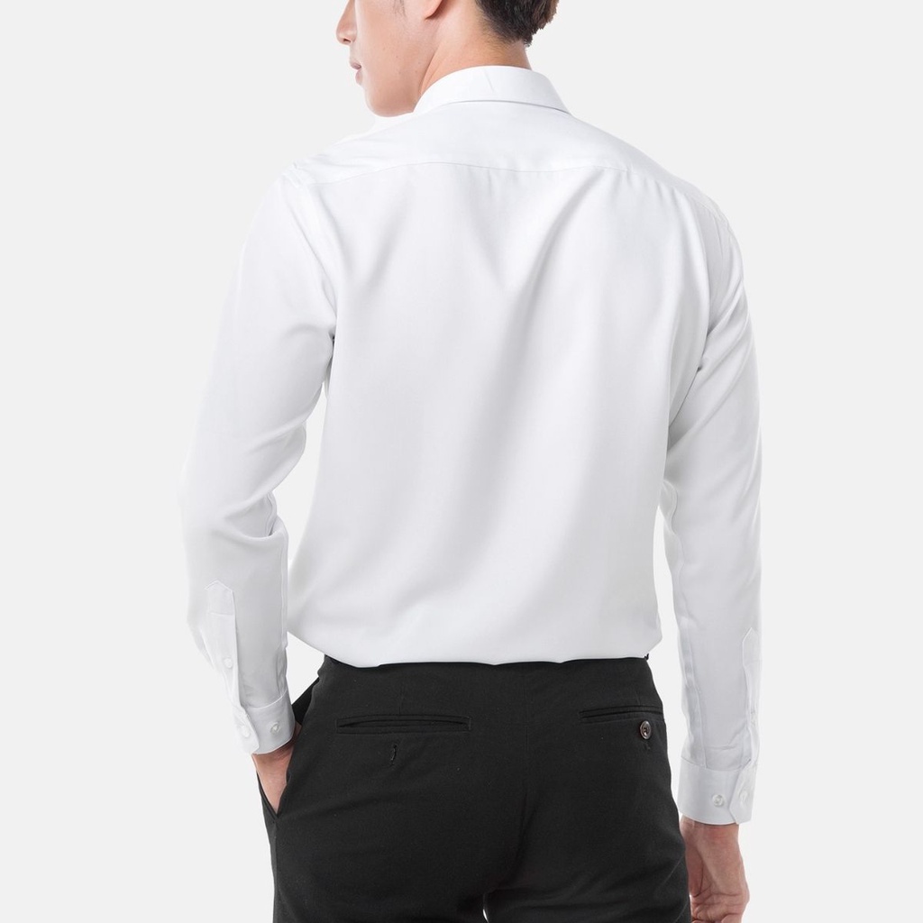 Áo sơ mi nam form Slimfit dài tay vải lụa Hàn