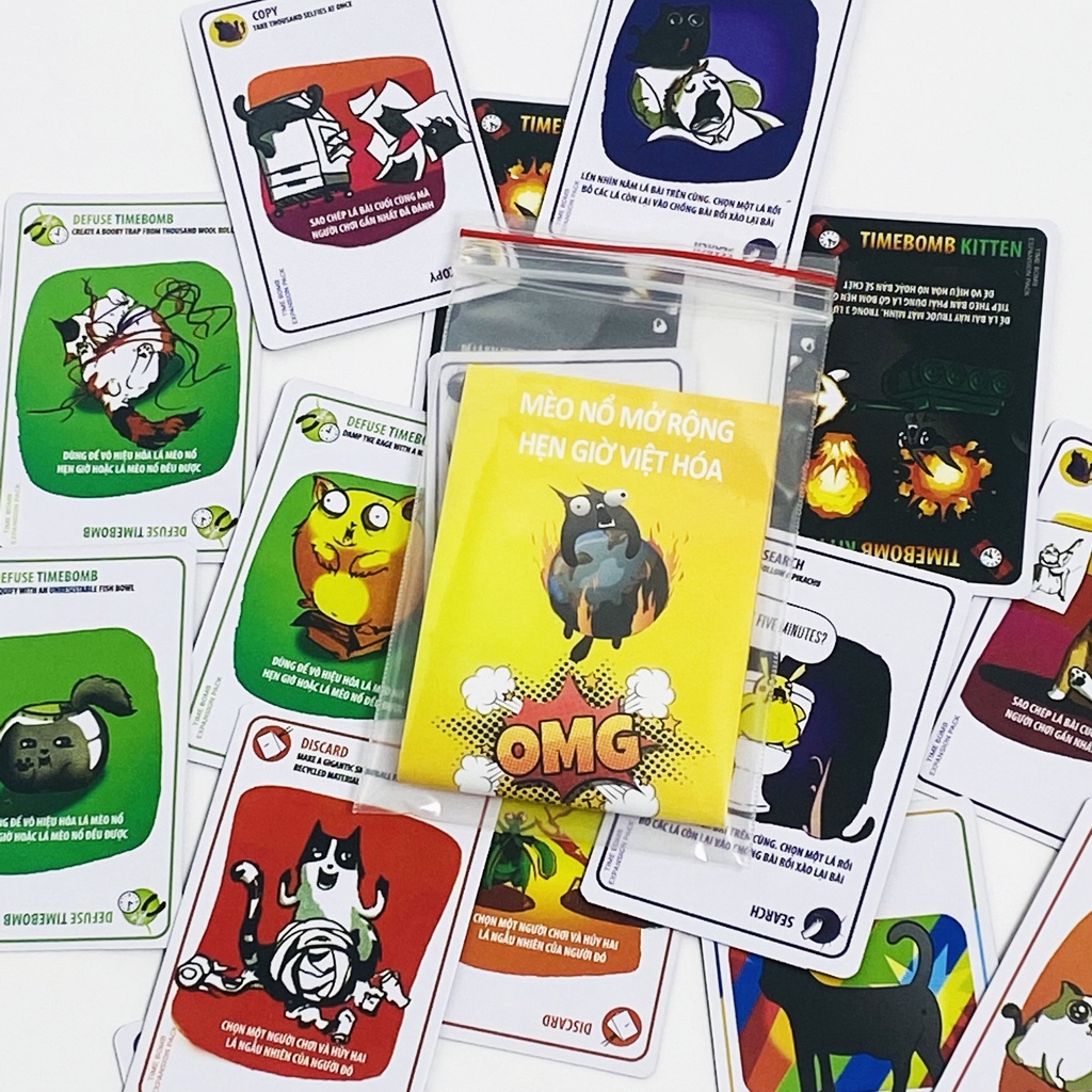 [HỘP ĐEN CAO CẤP] Combo Mèo Nổ - 5 Bản Mèo Nổ Mở Rộng Tiếng Việt - Boardgame Exploding Kittens