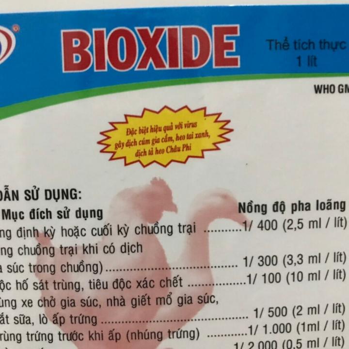Sát trùng chuồng trại BIOXIDE [1 lít] hiệu quả, an toàn