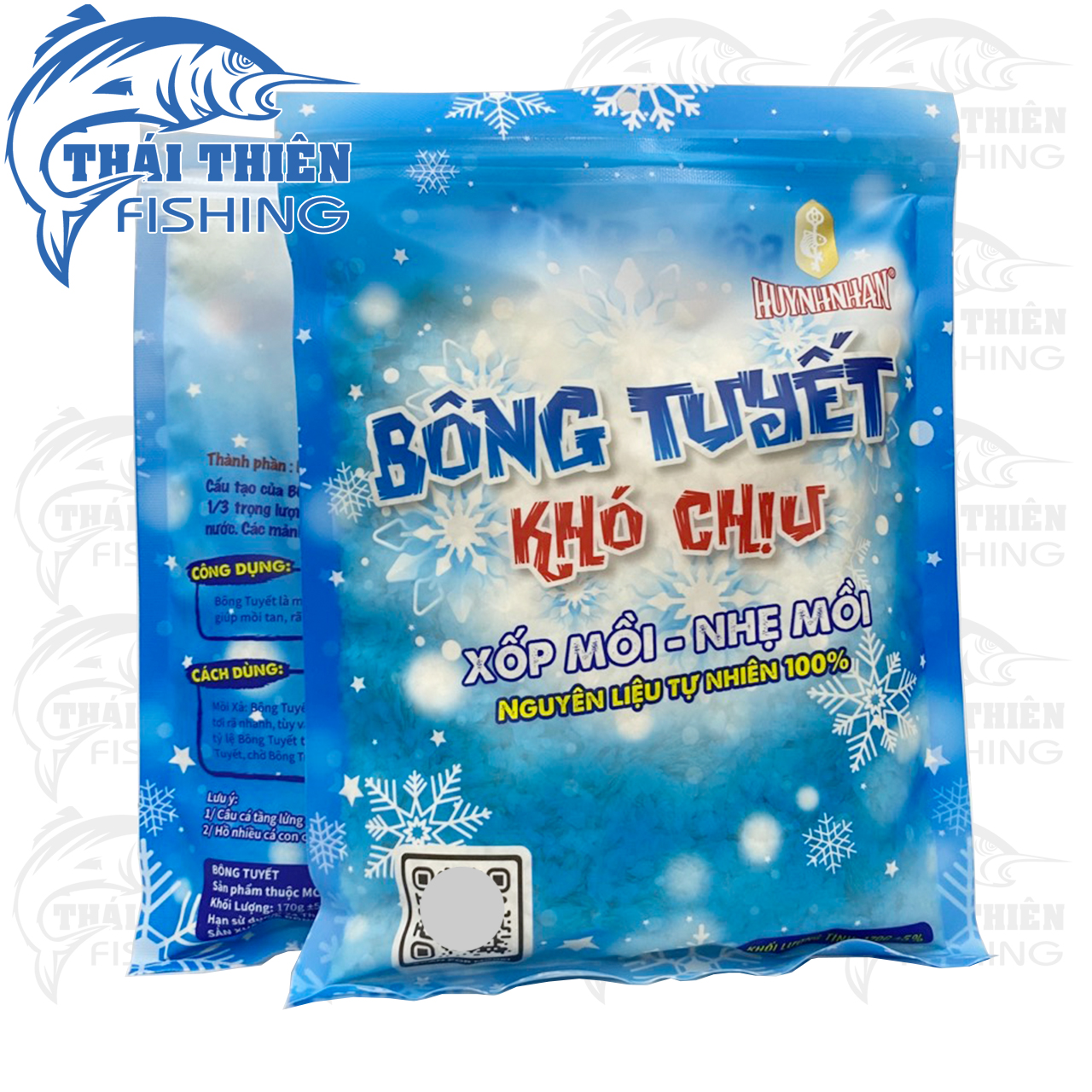 Mồi câu cá, bông tuyết khó chịu gói 170g, làm nhẹ, tơi xốp mồi thu hút cá cuốn ổ dùng câu đơn đài