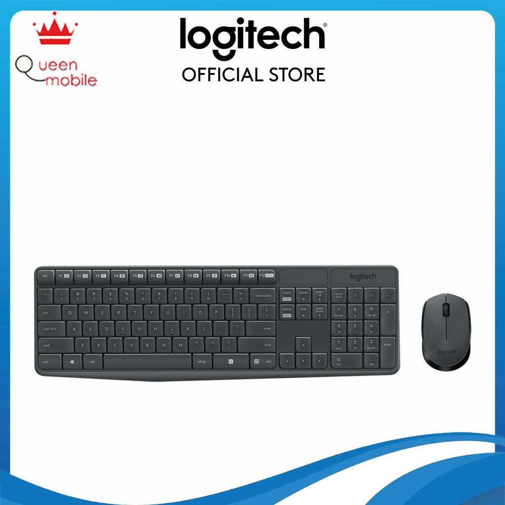 [HCM]Bộ bàn phím chuột không dây Logitech MK235