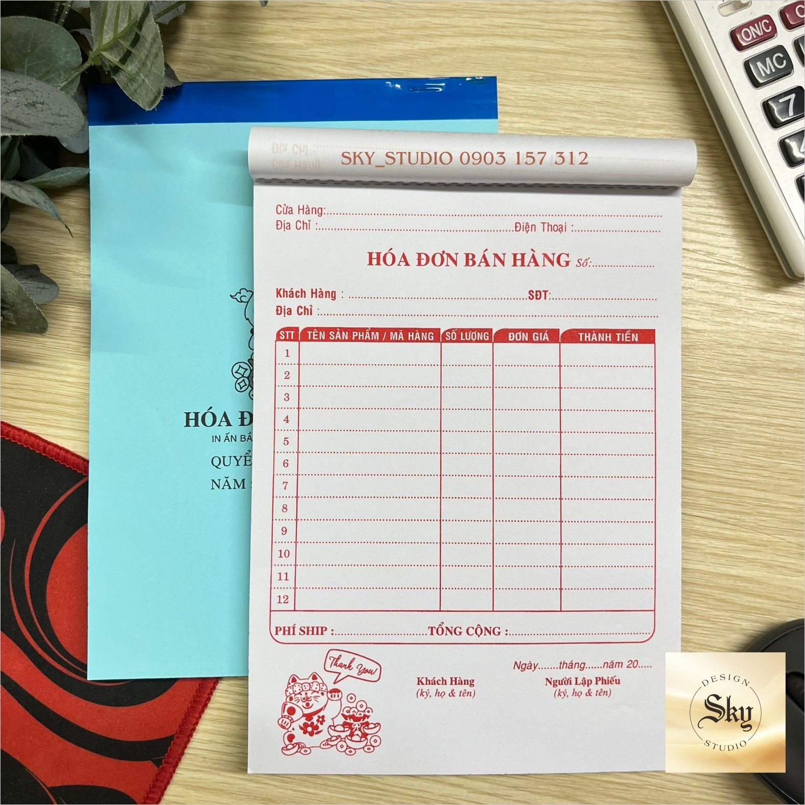 Hóa đơn bán hàng khổ a5 - 100 tờ/quyển