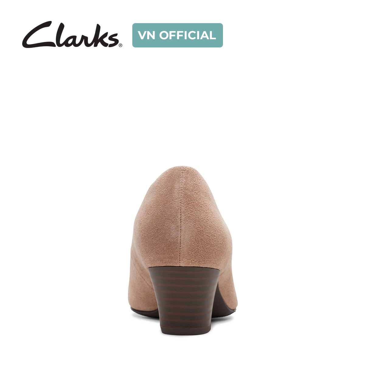 Giày Cao Gót 5cm Da Lộn Nữ Clarks - Teresa Step
