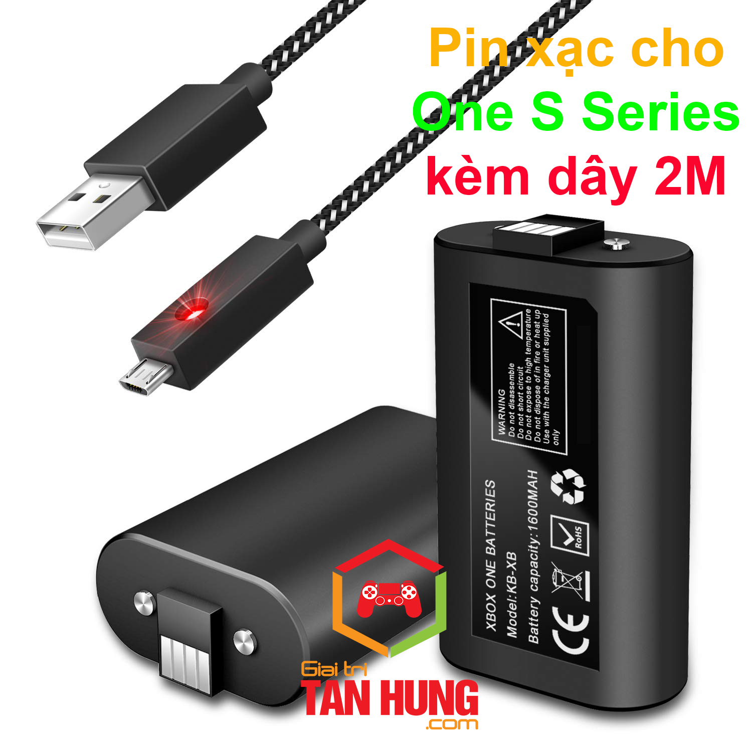 Pin sạc cho Tay Cầm Xbox One S Xbox One X Series hàng chính hãng Microsoft