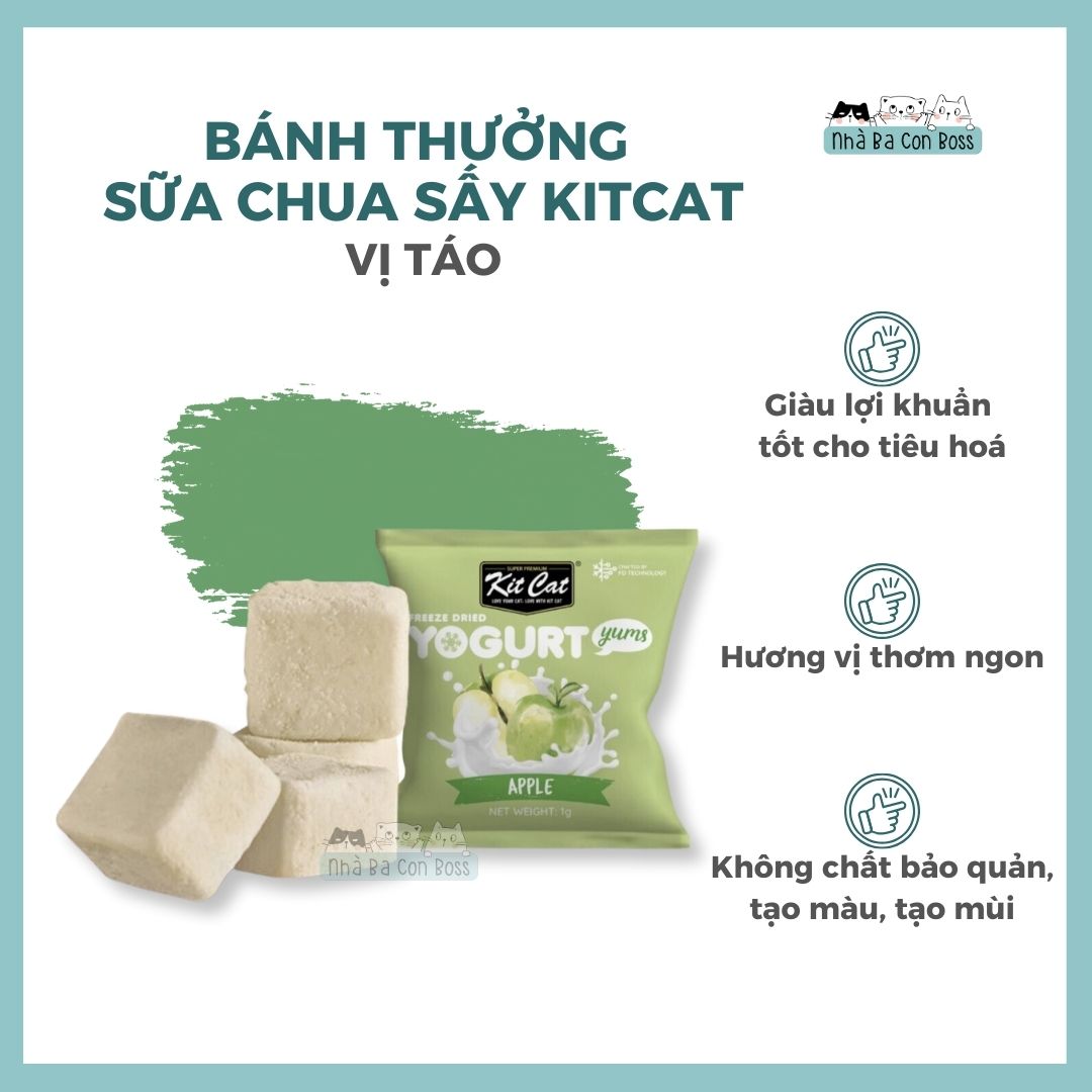 Sữa chua sấy thăng hoa cho mèo Kitcat 10g