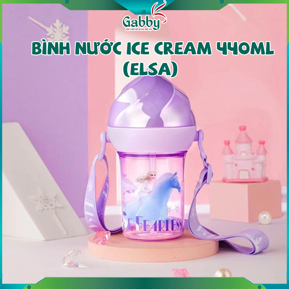 BÌNH NƯỚC DISNEY ELSA ICE CREAM 440ML - GABBY STORE