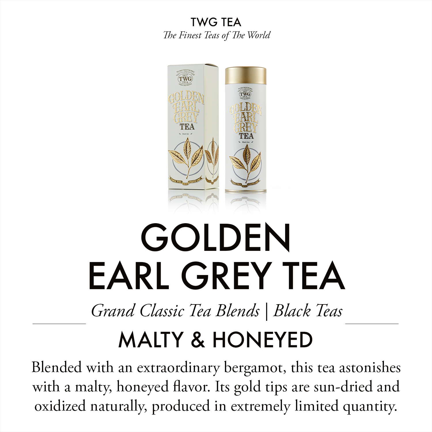 Trà TWG Tea - Golden Earl Grey (100g) | Trà Đen