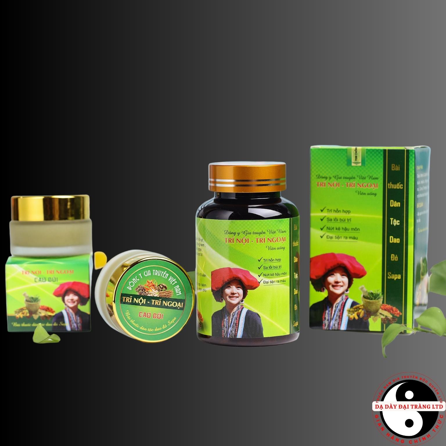 Combo: Cao bôi trĩ, Viên uống trĩ nội trĩ ngoại chính hiệu đông y gia truyền của người dân tộc Dao đỏ sapa