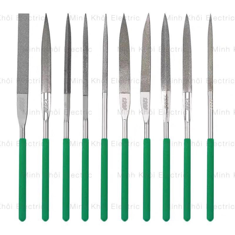 Bộ dũa mài kim cương 10 chi tiết,vỉ dũa kim cương,bộ dũa hợp kim,bộ giũa mài,bộ mài giũa,bộ dũa cạnh hợp kim,bộ giũa kim loại,dụng cụ giũa,bộ dũa mỹ nghệ,bộ giũa cơ khí,vỉ xanh mài giũa,dũa móng tay, dũa cán