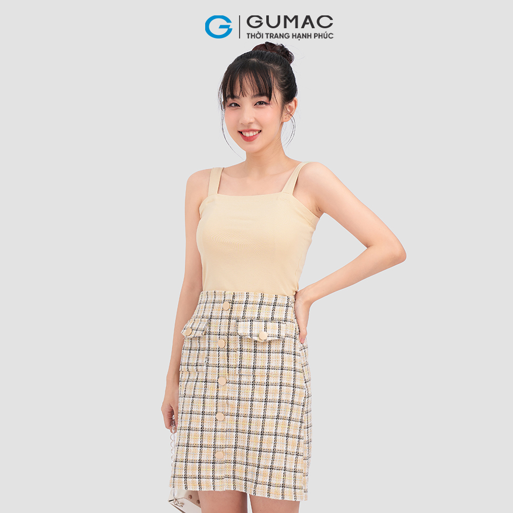 Chân váy phối nút VC12069 thời trang GUMAC