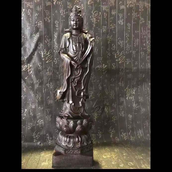 Đồ thủ công mỹ nghệ bằng gỗ việt nam đồ trang trí chạm khắc gỗ tam thánh cổ điển phương tây tượng phật bà quan âm bồ tát a di đà