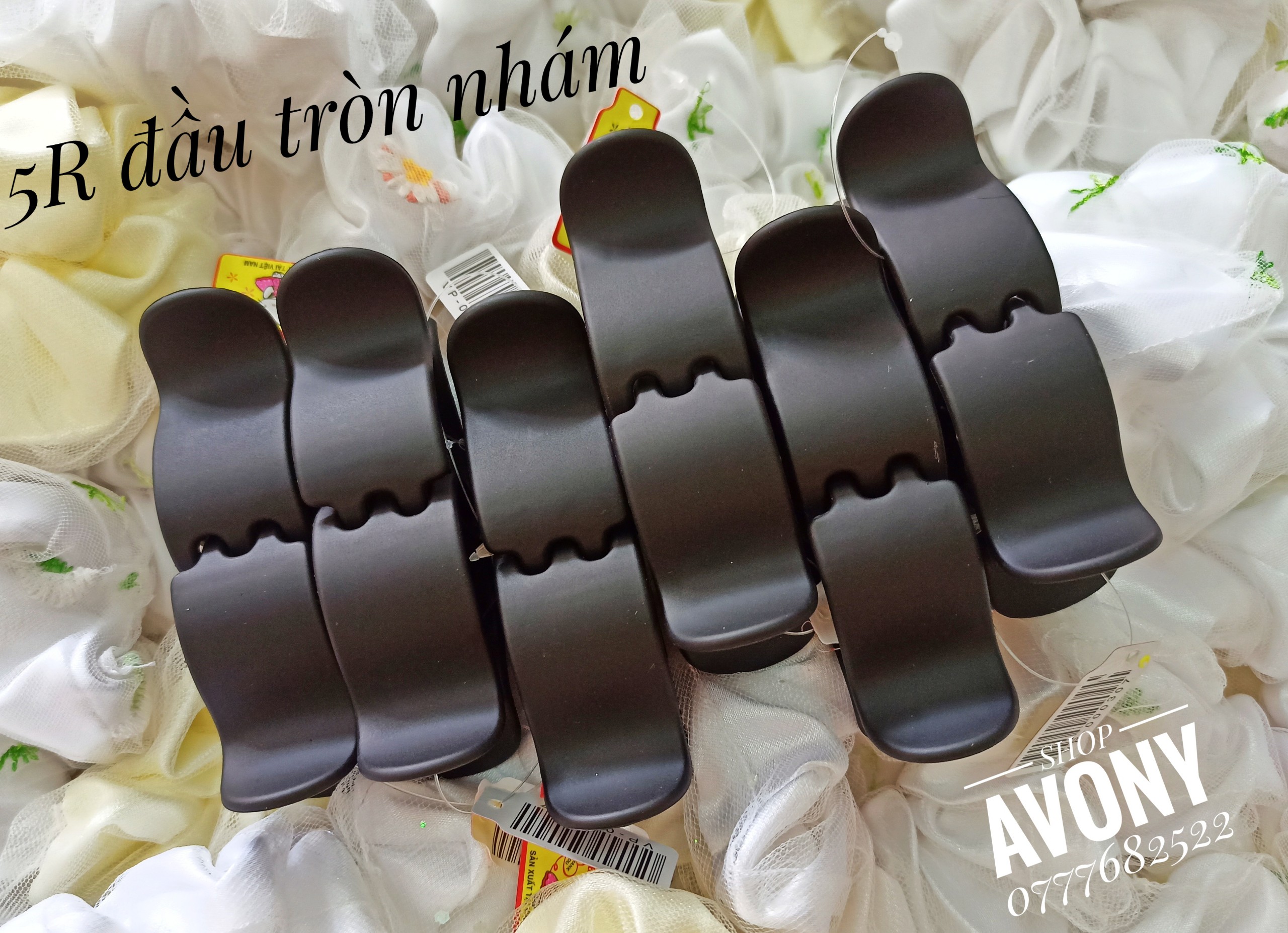 [HCM]set 12 kẹp tóc càng cua 5 răng màu đen
