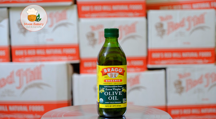 Dầu Extra Virgin Olive ép lạnh hữu cơ Bragg 473ml
