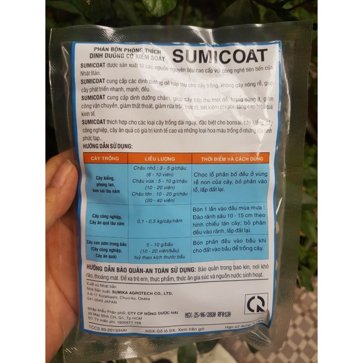 SUMICOAT 16-19-16 gói 100g - Phân tan chậm Nhật Bản