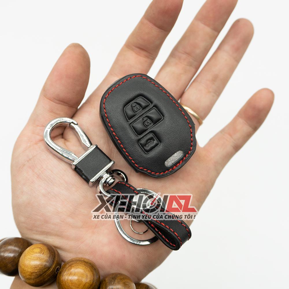 Bao da chìa khóa cơ cho xe vios 2019 - kèm móc khóa - hàng tuyệt đẹp