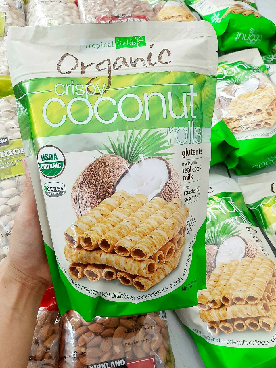 [HCM]Bánh quế dừa Tropical Fields Organic Crispy Coconut Rolls