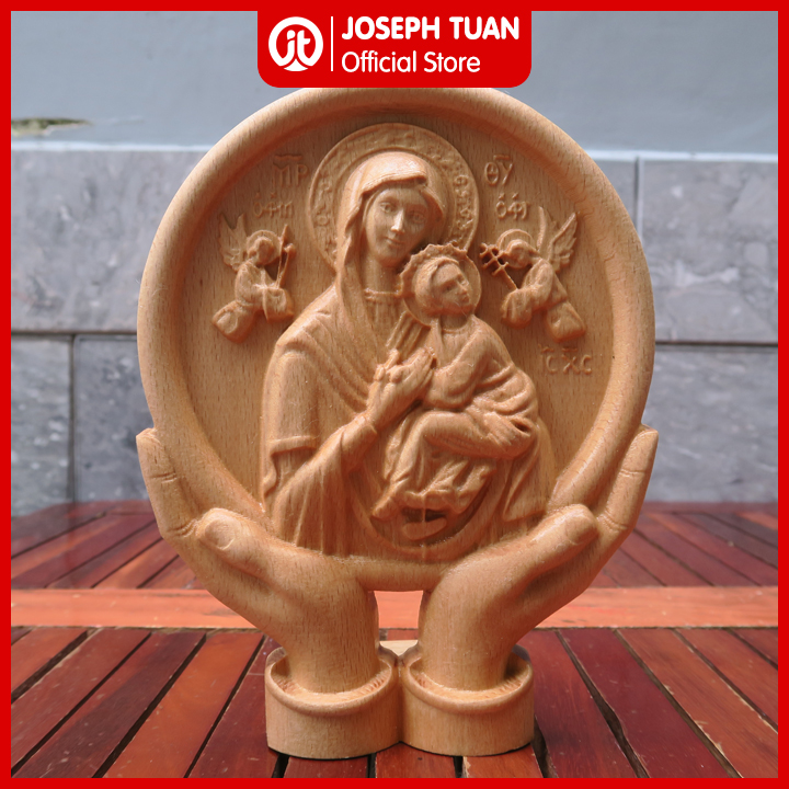 Tượng gỗ Đức Mẹ Hằng Cứu Giúp để bàn (Our Lady of Perpetual Help)