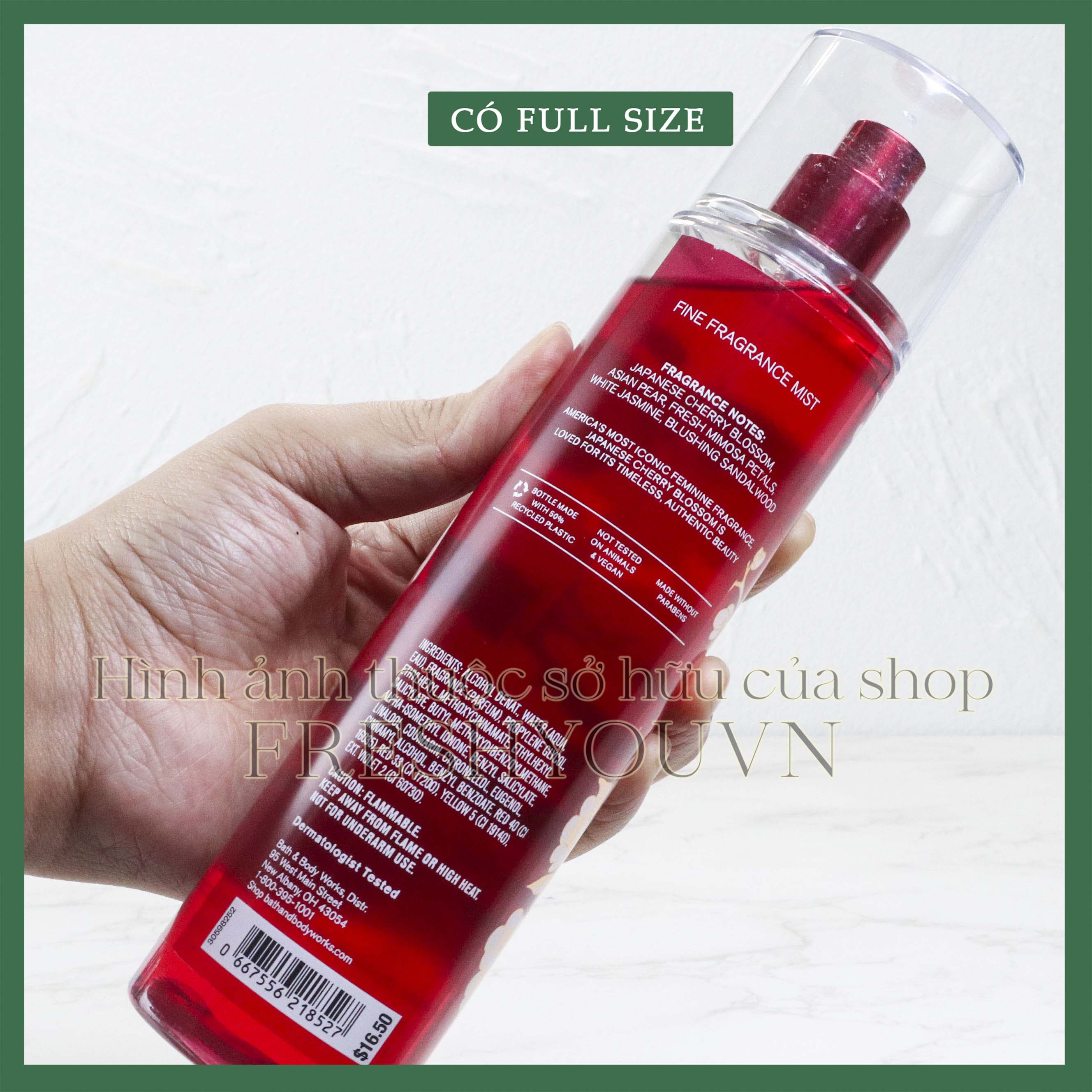 Japanese Cherry Blossom - 10ml & 30ml Xịt Thơm Toàn Thân Body Mist Bath & Body Works - Hoa