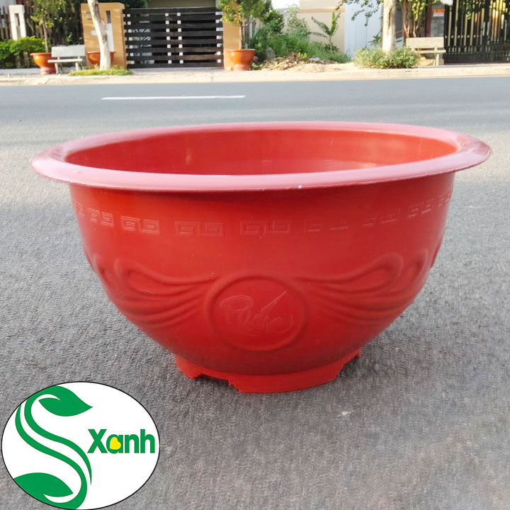 Chậu Nhựa Đỏ Trồng Cây T43