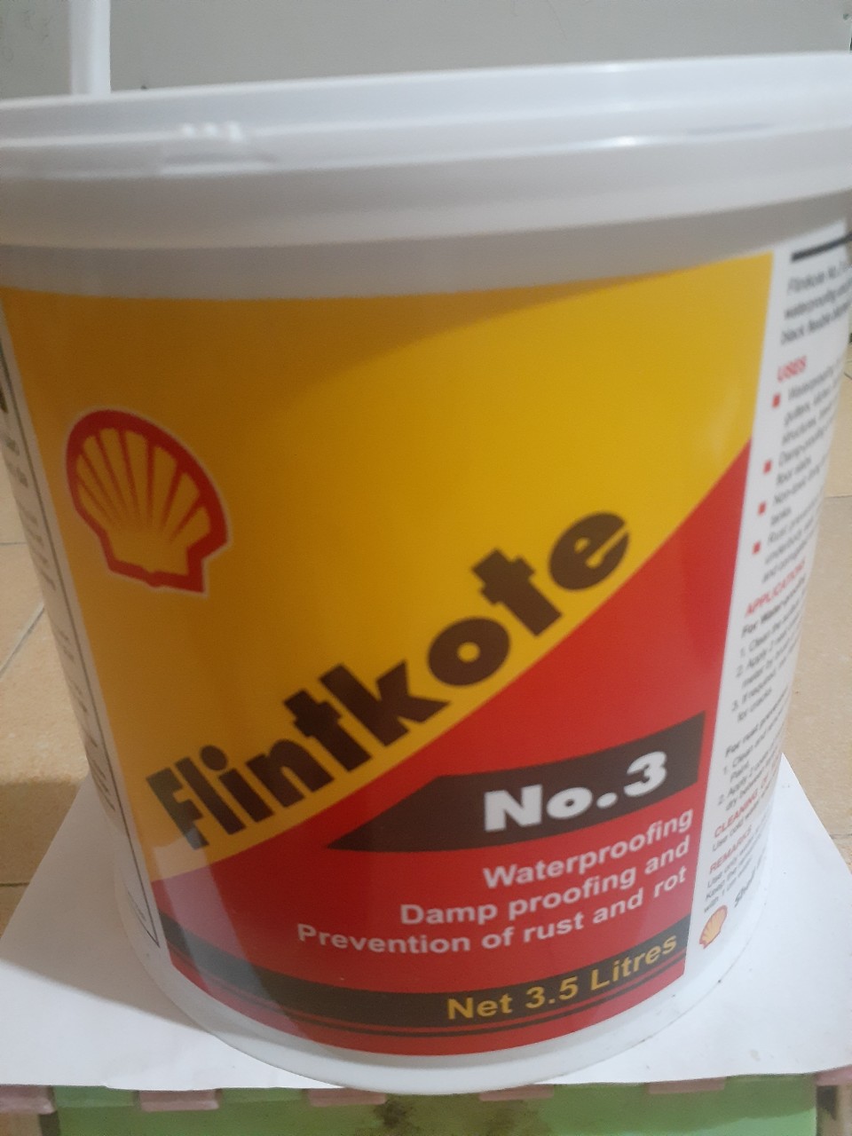 Shell flintkote No3 - 3,5L - Sơn chống thấm gốc Bitum