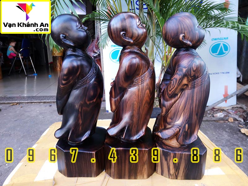 Tượng Chú Tiểu Tùy Duyên An Nhiên - Tượng Phong Thủy - Trang Trí Nhà Cửa Decor - Quà Tặng Để Bàn Làm Việc - Tượng Gỗ Đẹp - Pháp Duyên Shop