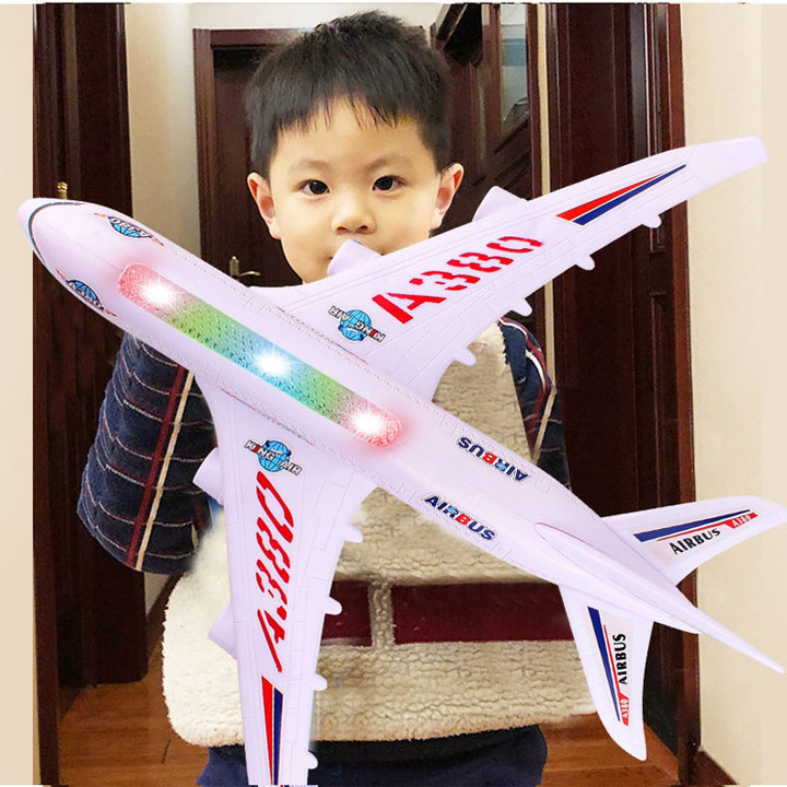 Máy Bay Đồ Chơi A380 Size 45Cm Biết Hát , Phát Nhạc