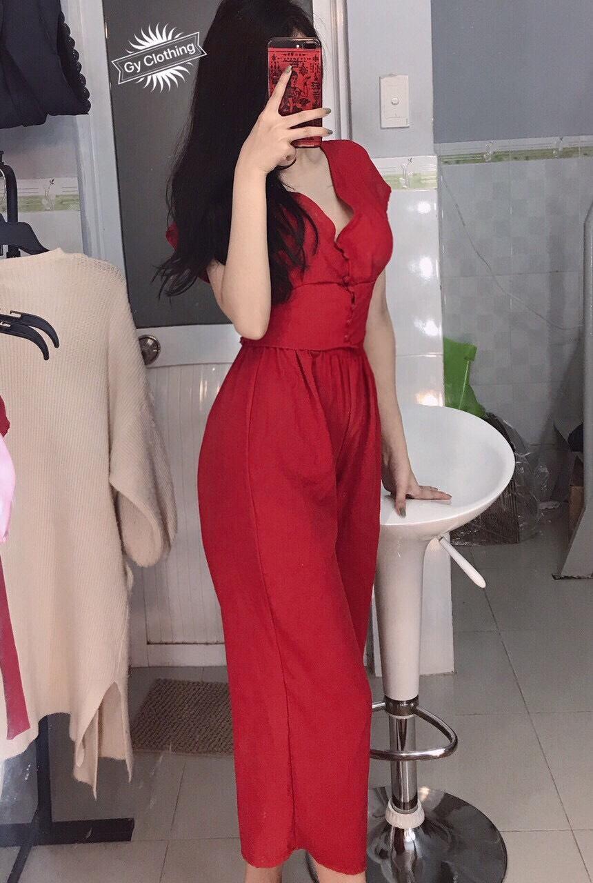Set áo cổ V quần dài