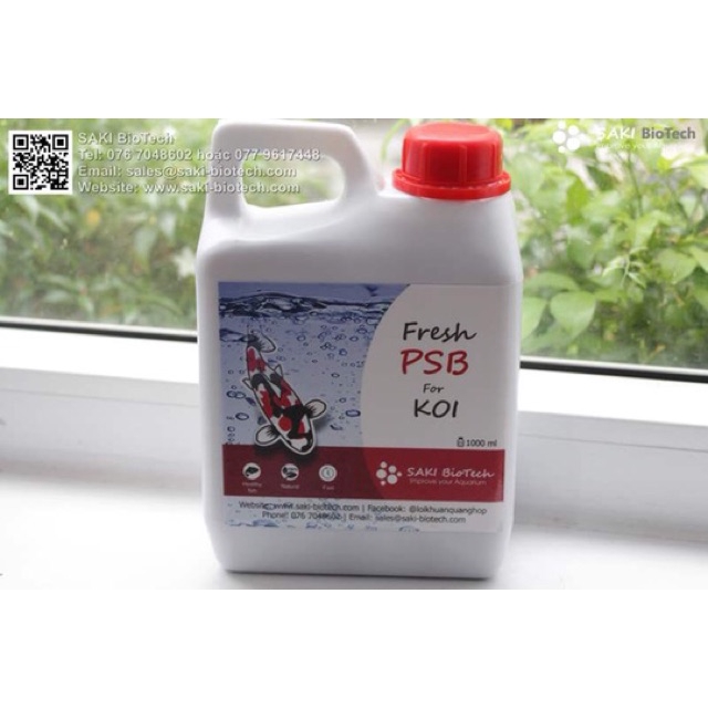 Vi sinh psb chuyên dùng cho hồ cá koi "fresh psb for koi" dung tích 1 lít - hàng công ty