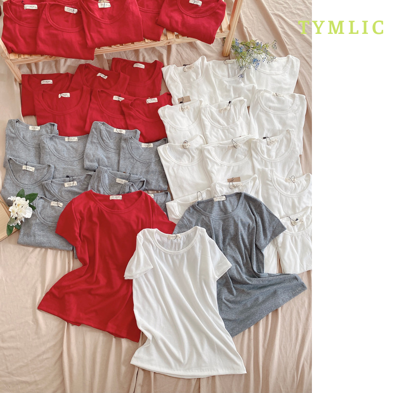 Áo Pull Gân Cổ Tròn Basic 4 Màu TYMLIC