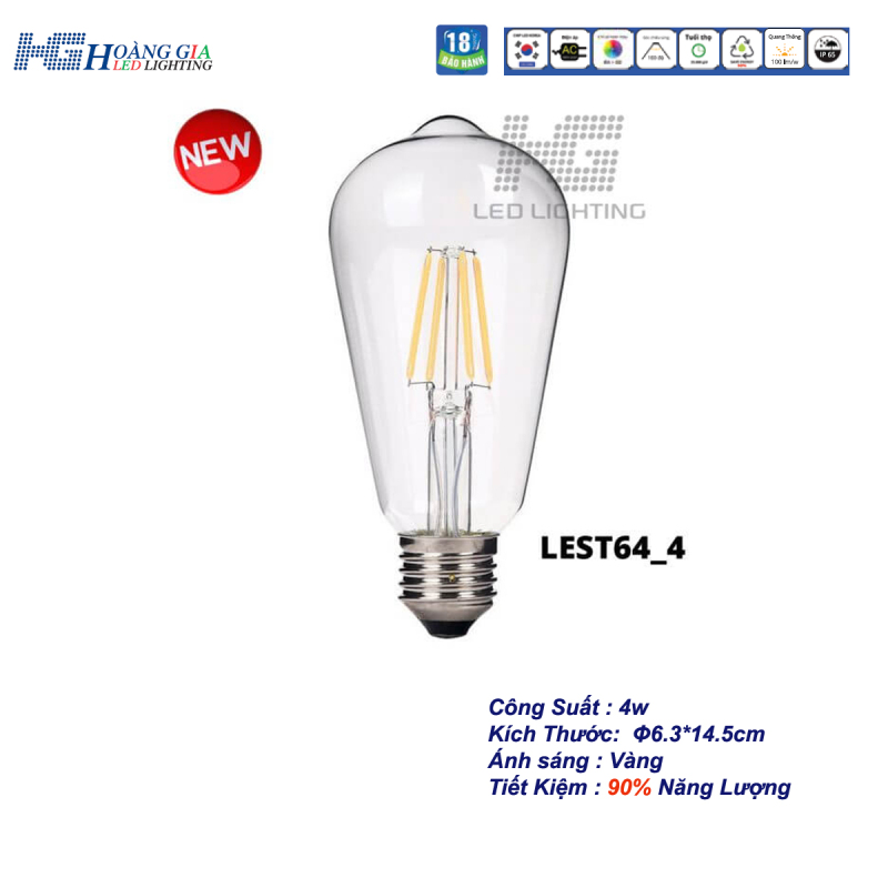 Đèn LED Trang Trí Edison ST64 4W