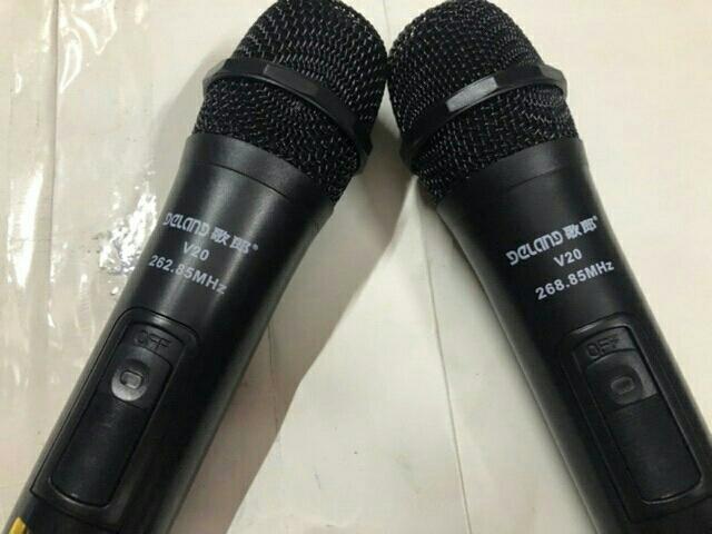 Mic đôi v20 bluethooth dành cho loa kéo các loại