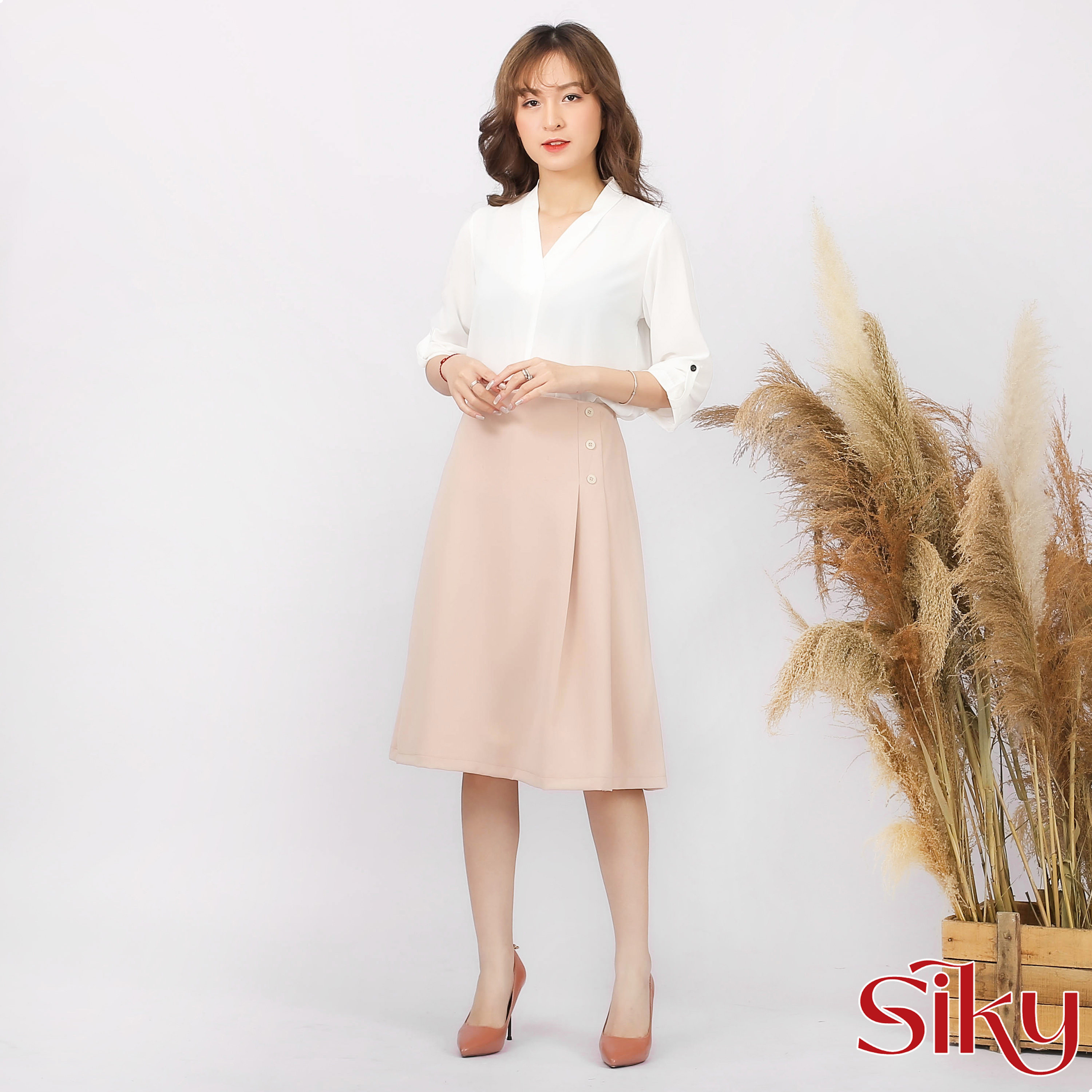 Chân váy công sở xếp ly - SIKY - CV01