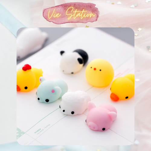 Combo 05 Squishy Mochi - Đồ chơi thú dẻo cực dễ thương (mẫu ngẫu nhiên)