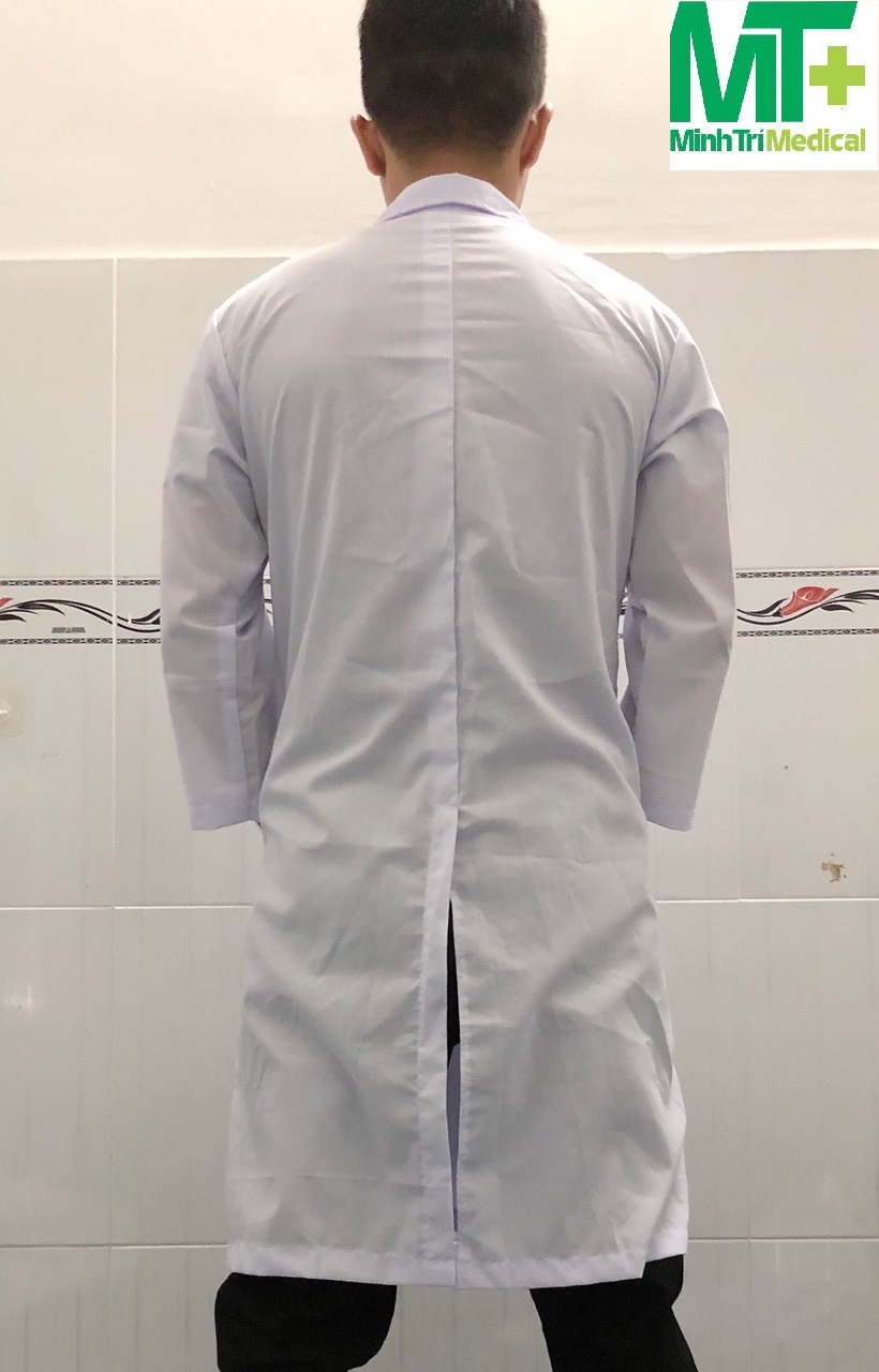 Áo Blouse (Blue) Bác Sĩ Tay Tay Dài Nam Nữ