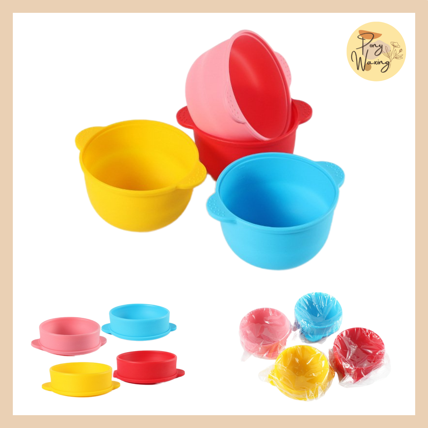 Chén nấu sáp wax lông silicon chống dính
